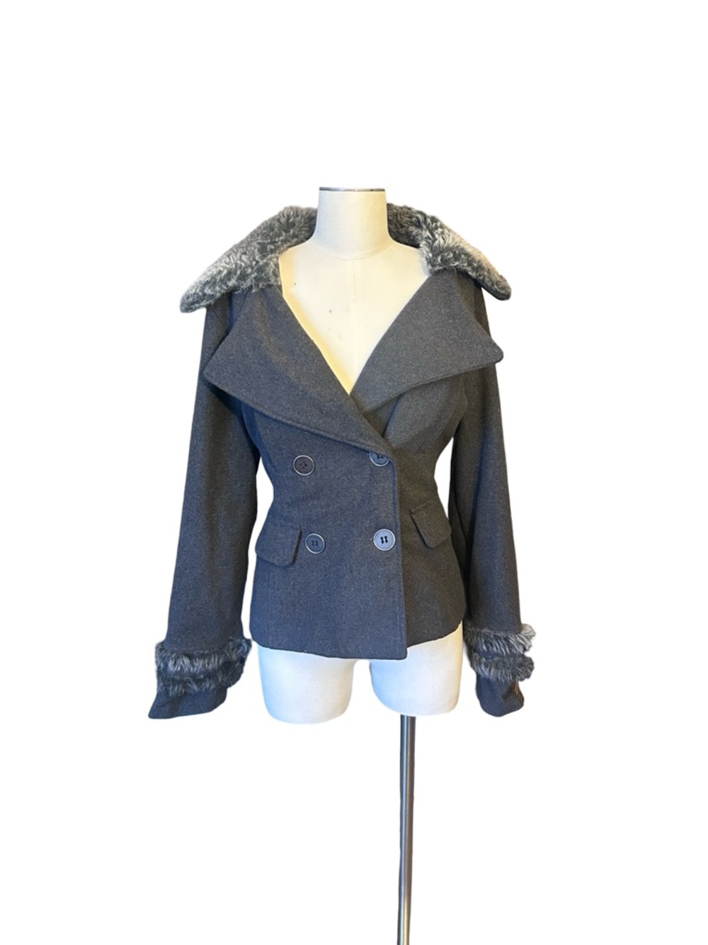 Dollhouse gray peacoat